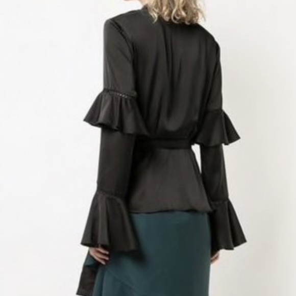 PATBO ruffle sleeve wrap blouse - Picture 3 of 7
